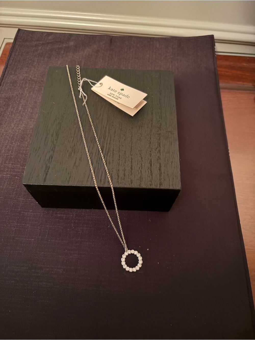 kate spade New York full circle mini Pendant Necklace NWT